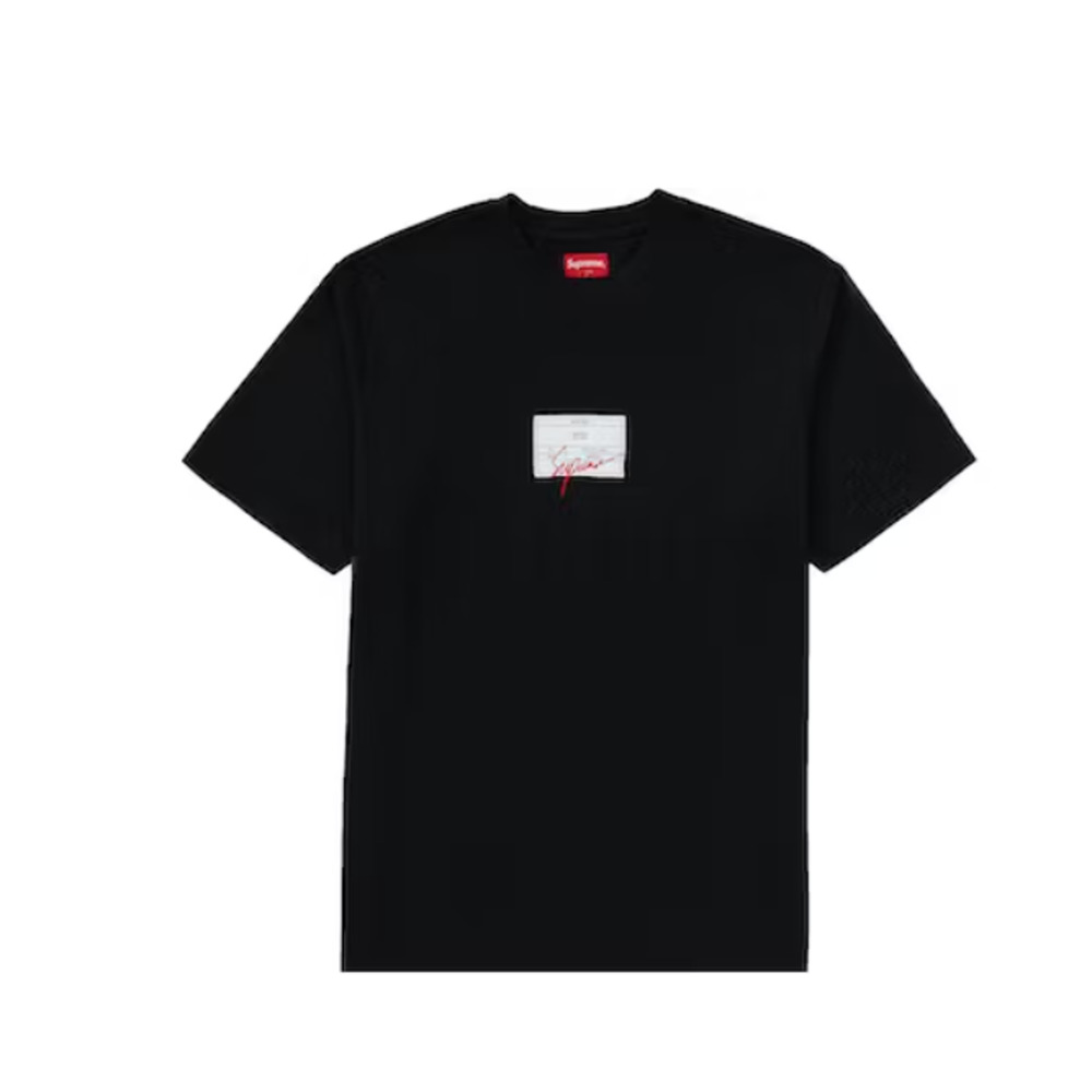 Supreme Signature Label‎ T-Shirt Tee XL Black New Logo Stitched